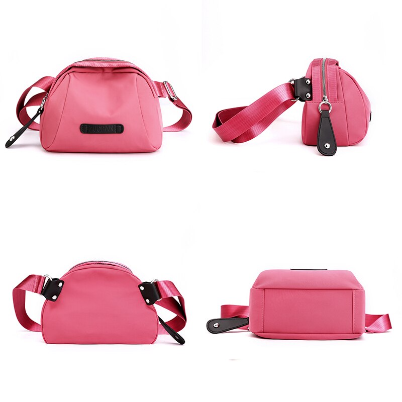 Casual Schoudertassen Vrouwen Effen Kleur Portemonnee En Handtassen Kleine Messenger Bag Nylon Crossbody Tassen Voor Vrouwen