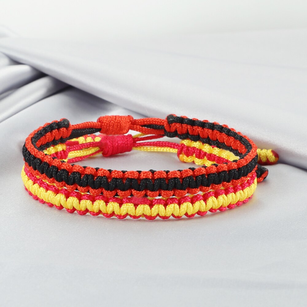 2 Stks/set Vrouwen Geweven Armband Bohemian Katoenen Touw Gevlochten Armbanden Voor Mannen Liefhebbers Beste Vriend Kinderen Geluk Sieraden