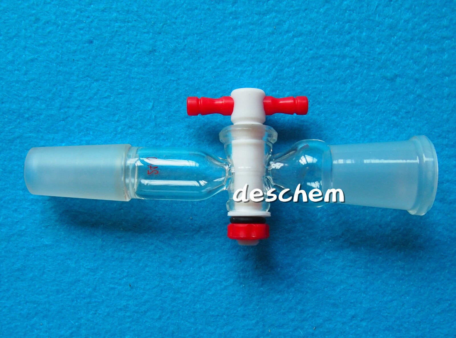 24/40,Glass Adapter,With Ground Cone & Socket,PTFE Stopcock,Lab Chemistry Valve