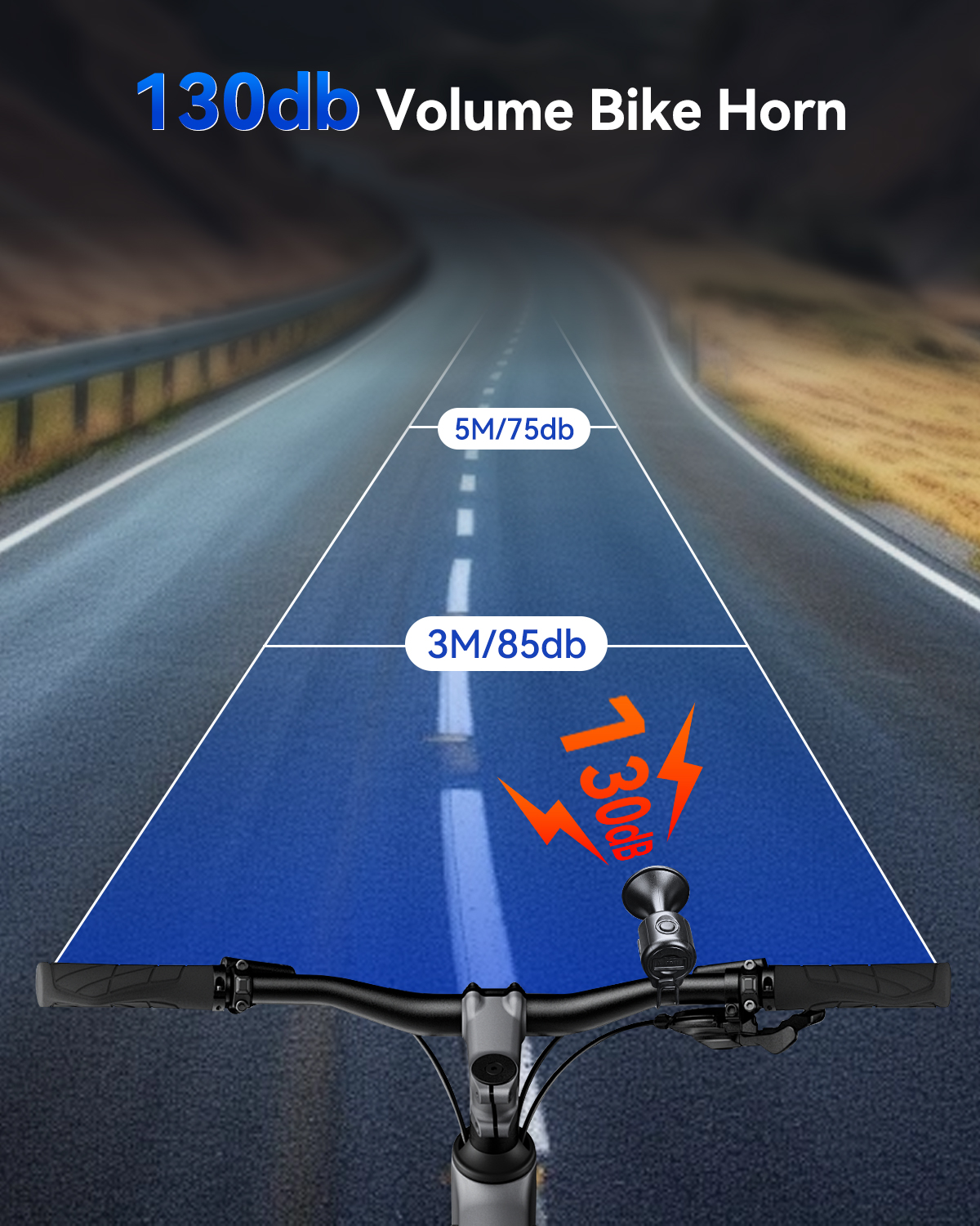 Rockbye Elektrische Fiets Hoorn 130db Fietsstuur Waarschuwing Luidspreker Waterdichte Mountainbike Scooter Bel Kinderfiets Hoorn