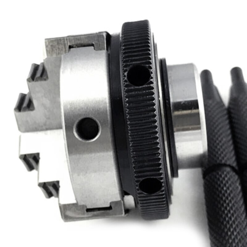 Mini 3 Jaw Lathe Chuck, K01-50 3 Jaw Woodworking Hand Chuck Hand ChuckScrew Rod Self Centering Chuck Tool M4YD
