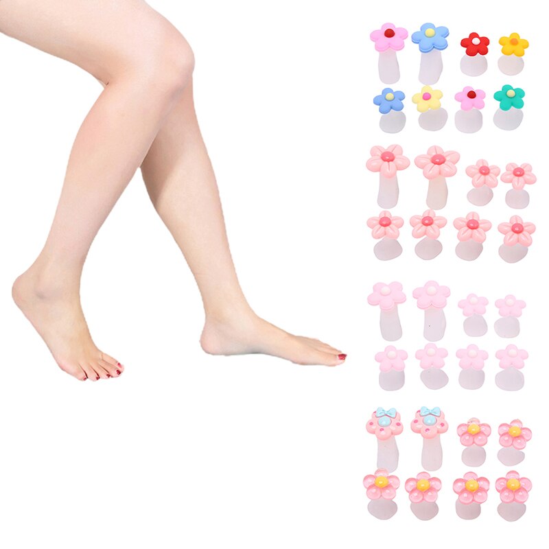 8 pièces/ensemble fleur goutte d'eau perle séparateurs d'orteils Silicone orteils diviseur manucure pédicure pieds entretoises pédicure bricolage Nail Art outil