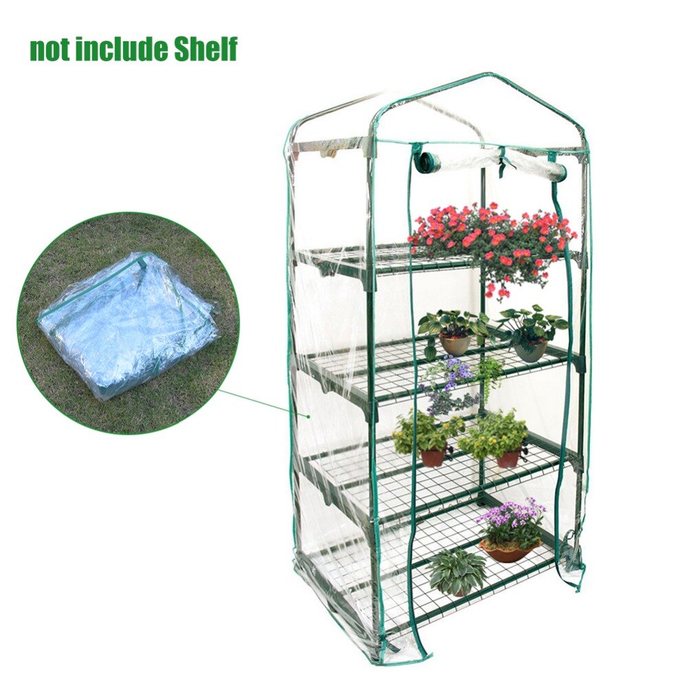 Pvc varm have tier mini husholdnings plante drivhus dækning hjem have dekoration beskytte planter blomster (uden jernstativ)