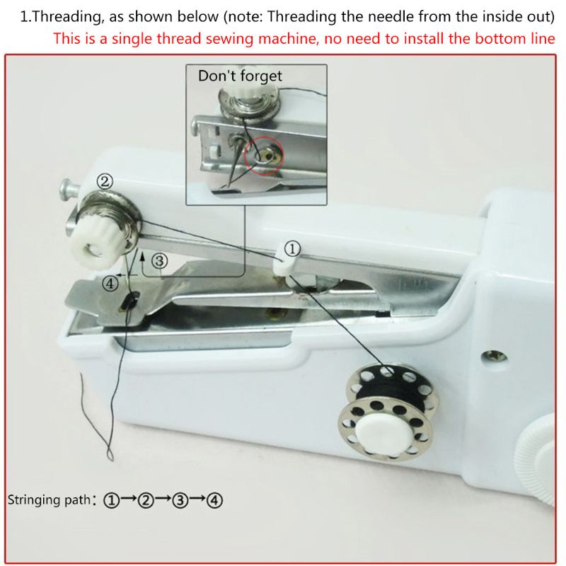 Mini Sewing Machine Cordless Portable Electric Handheld Sewing Machine for Kids