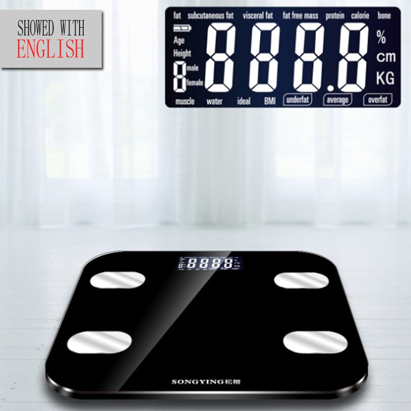 Bathroom Body Fat bmi Scale Digital Human Weight Mi Scales Floor lcd display Body Index Electronic Smart Weighing Scales