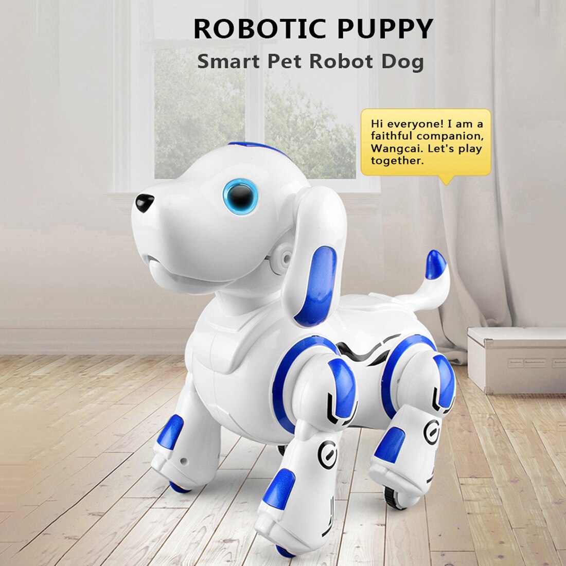 Afstandsbediening Programmeren Robot Hond Robotic Hond Smart Robot Puppy Voor Kinderen Educatief Speelgoed - Glock Gen.2 Rood/Blauw