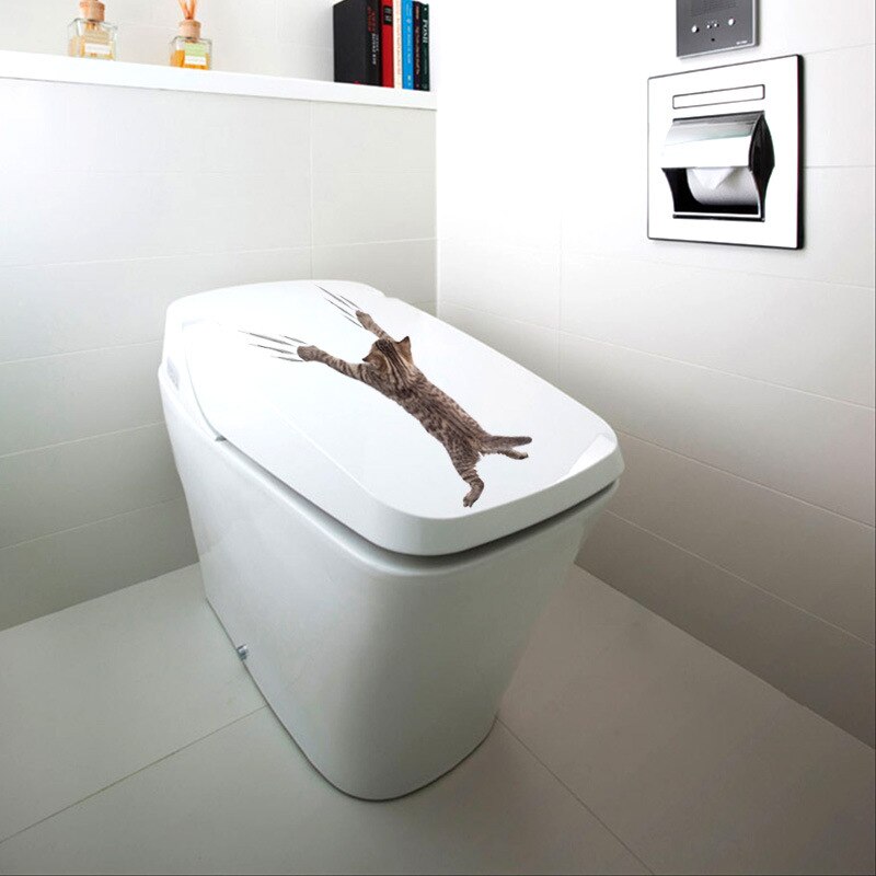1 stuk achtergrondstickers schattige 3d kattenbehang decoratie badkamer toilet woonkamer huisdecoratie sticker