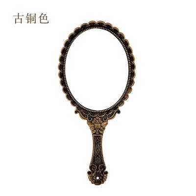 Espejo de maquillaje giratorio de Mariposa Negra de , soporte de Rosa gótico de escritorio Vintage, compacto, tamaño pequeño: Blanco