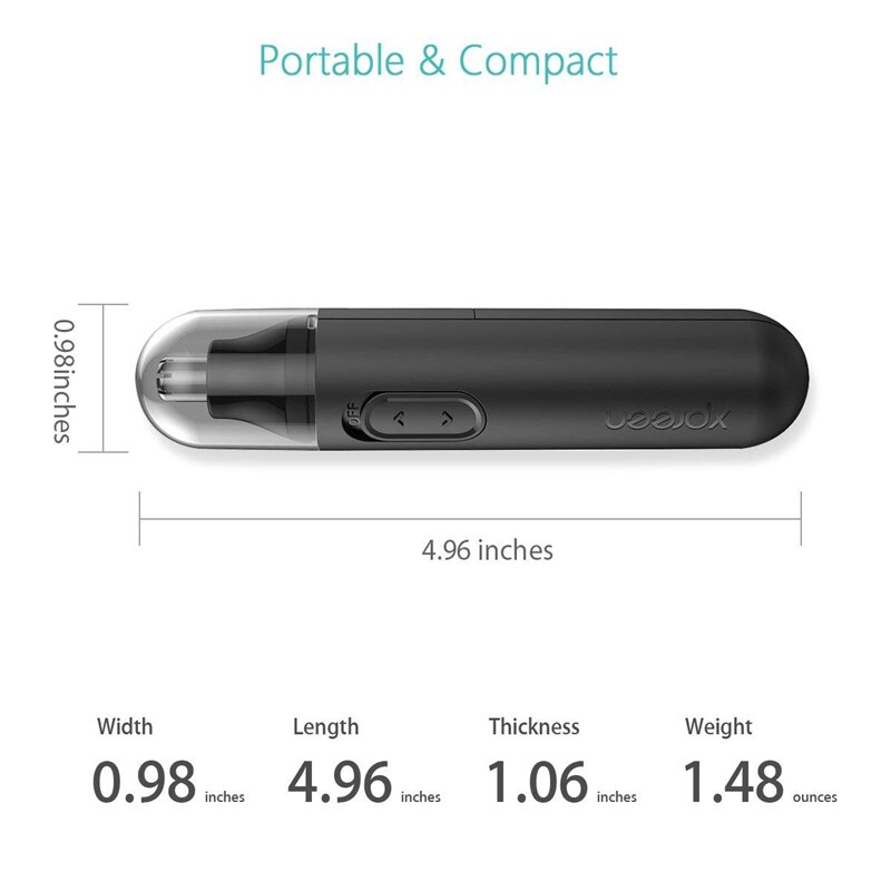 Xpreen tondeuse de nez nez tondeuse à cheveux haute vitesse rotative étanche ABS tondeuse pour hommes
