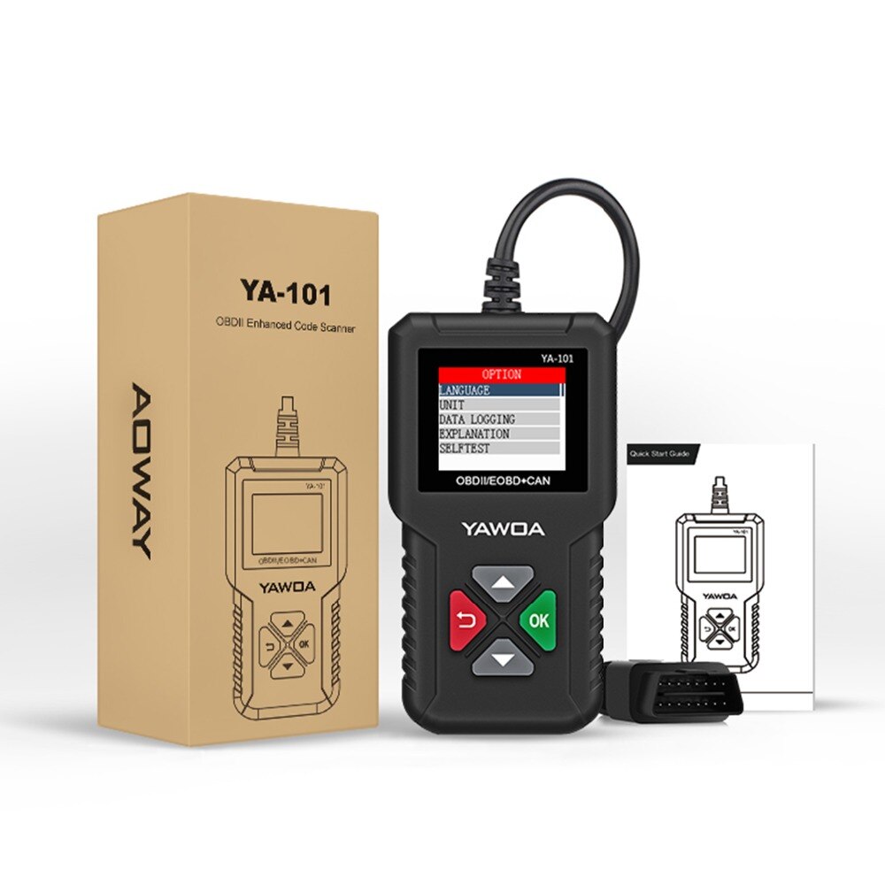 On-Board Monitor Test YA101 OBD2 Scanner YA-101 Auto Full OBD2 /EOBD Code Reader 2022 Check Engine Light O2 Sensor EVAP Tester