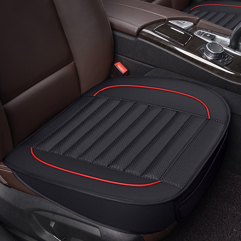 Funda de cuero Pu para asiento de coche, fundas de asientos para Interior de automóvil, cojín Universal, protección de asiento alfombrillas de cuero, accesorios para Auto