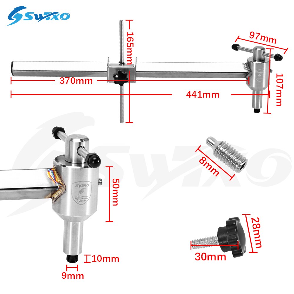 SWTXO Bike Hook Aligner Tool Kit Bicycle Derailleur Hanger Alignment Tool for Mountain Road Bike 20-29'' Wheel MTB Repair Tool