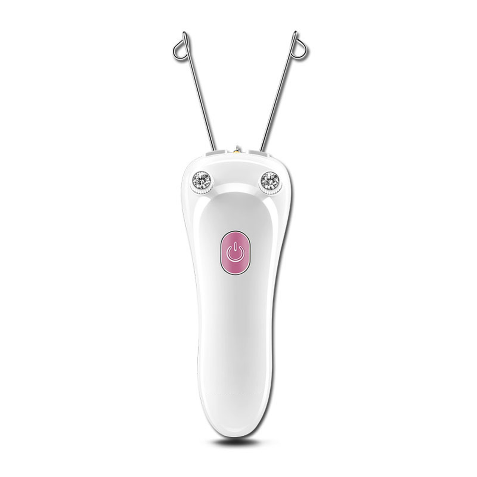USB Electrolysis Eyebrow Face Body Threader Hair Shaver Electric Threading Charging Cordless Touch Switch Beauty Instrument: Pink