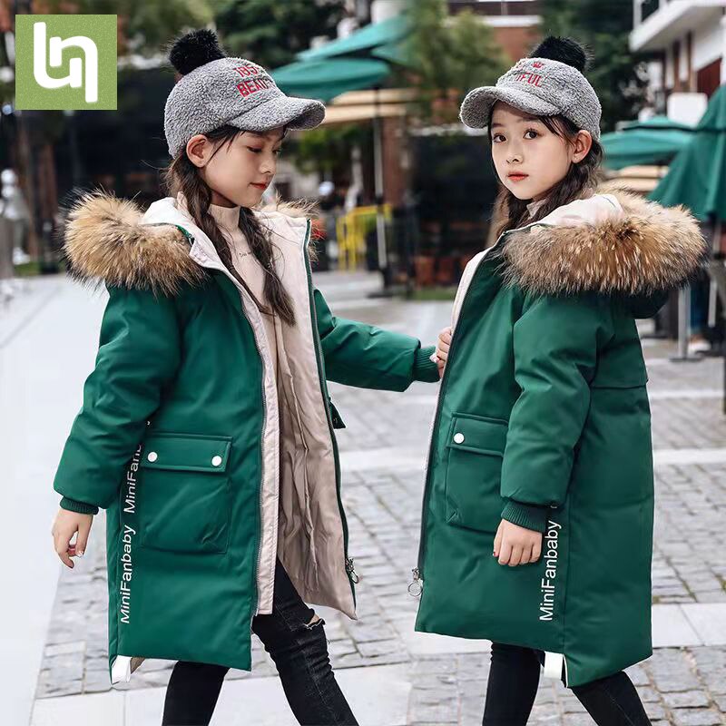 Manteau pour adolescentes, parka d'extérieur d'hiver, tenue pour adolescentes, veste à capuche en fourrure pour enfants filles de 5 6 8 10 12 ans