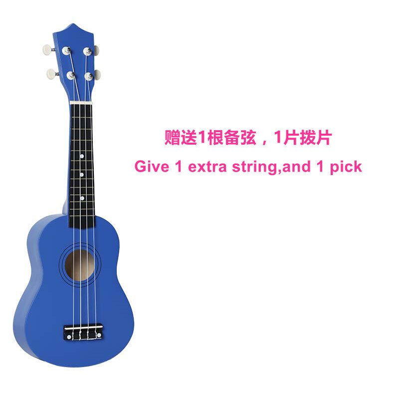 21-Inch Hout Ukulele Kerstcadeau Ukulele Kinderen Vier-Snaar Kleine Gitaar Kleur Ukulele Gitaar Reizen Gitaar Ukulele kit: Navy Blue