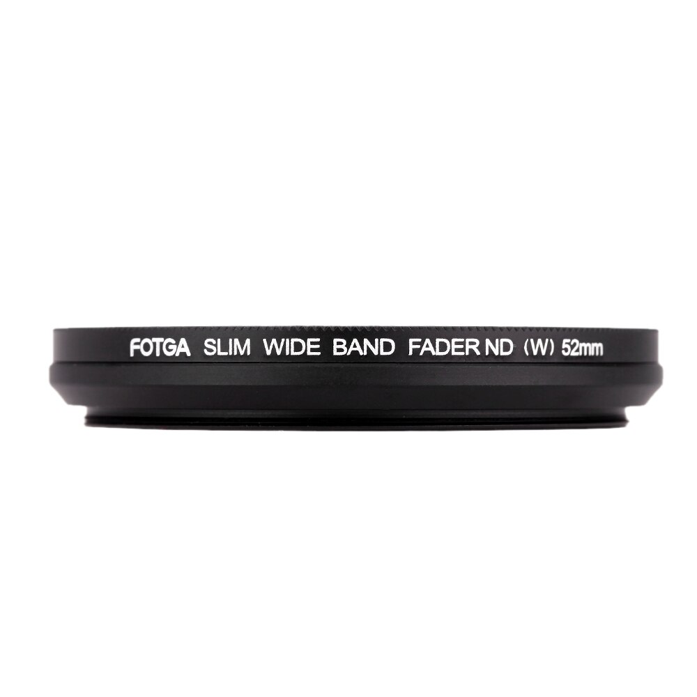 Fotga filtro de câmera 52mm, filtro de densidade neutra ajustável fader variável nd2 para nd400