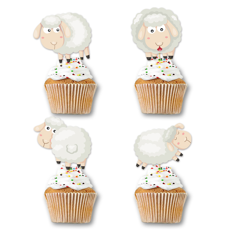Eid al adha cupcake topper eid party hajj feestdecoratie-24st: Mintgroen