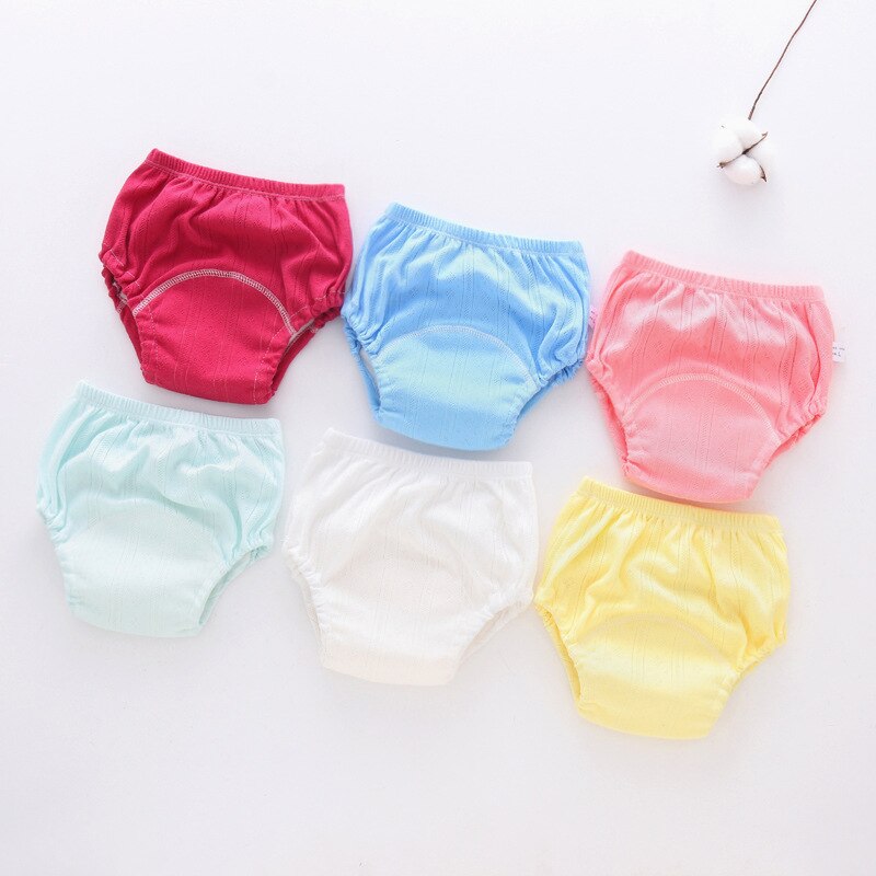 Sommer baby treningsbukser lekkasikker vaskbar vanntett bomull babybleier smålåve baby hule tynne rene bleier undertøy