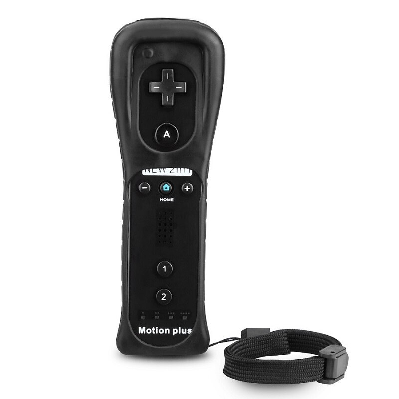 2 in 1 Wireless Gamepad Remote Controller per Nintendo Wii Built-in Motion Plus con Il Nunchuck per Joystick Video gioco Accessorio: Option2-Black