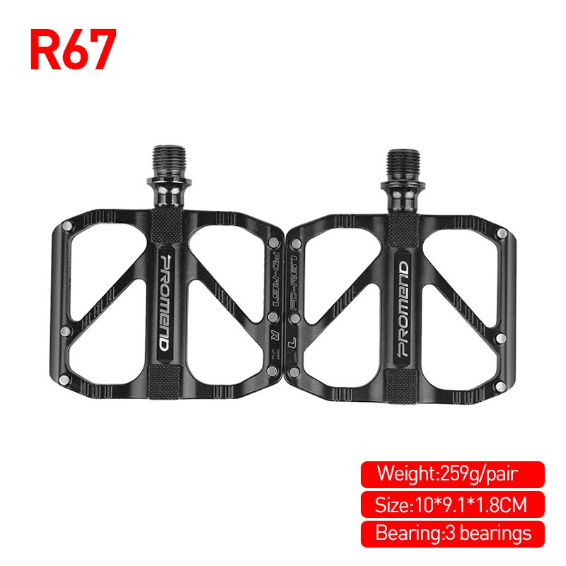 PROMEND Bicycle Pedals 3 Bearing Quick Release Road Folding Bike Pedal Pedals for Bicycle Parts Oil Slick Black R67: 3 Bearing PD-R67