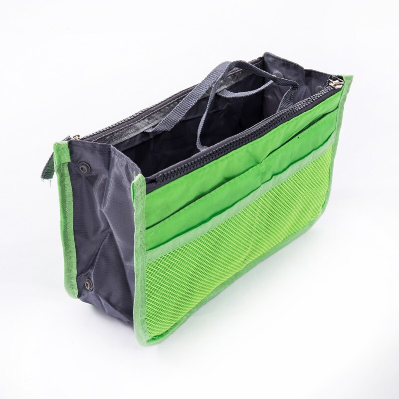 Handbag Organiser Insert Liner Travel Bag Organizer Large Purse Ladies Cosmetic: Green