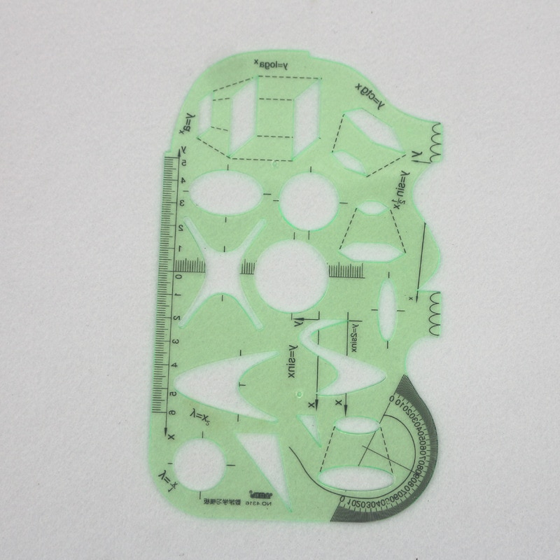 6 pcs/set Rule Transparent Drawing Template Tool Architectural Ruler Stencil Measuring Tool