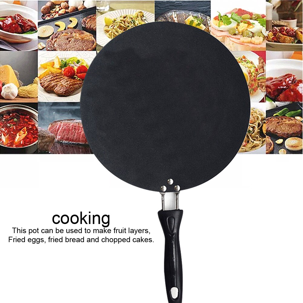 Gasfornuis Ronde Koken Pannenkoek Pan Keuken Accessoire Bakken Tool Koekenpan Platte Basis Verdikt Inductie Fornuis Omelet Non Stick