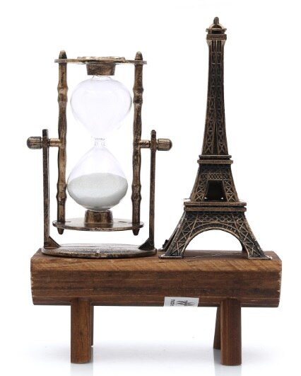 Eiffel Tower London Eye Windmill Figured Wooden Sand Clock