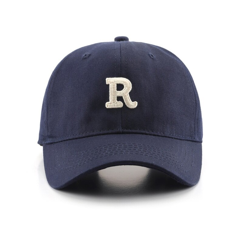 Baseball Women&#39;s Cap Men&#39;s Caps for Men Letter R Embroidery Four Seasons Male Hat Hats Apparel Accessories: Navy Blue