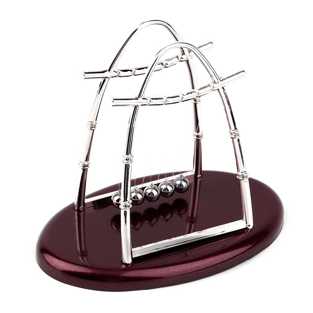 ! Hotton 'S Cradle Steel Balance Ball Natuurkunde Science Pendulum Desktop Nieuw: Default Title