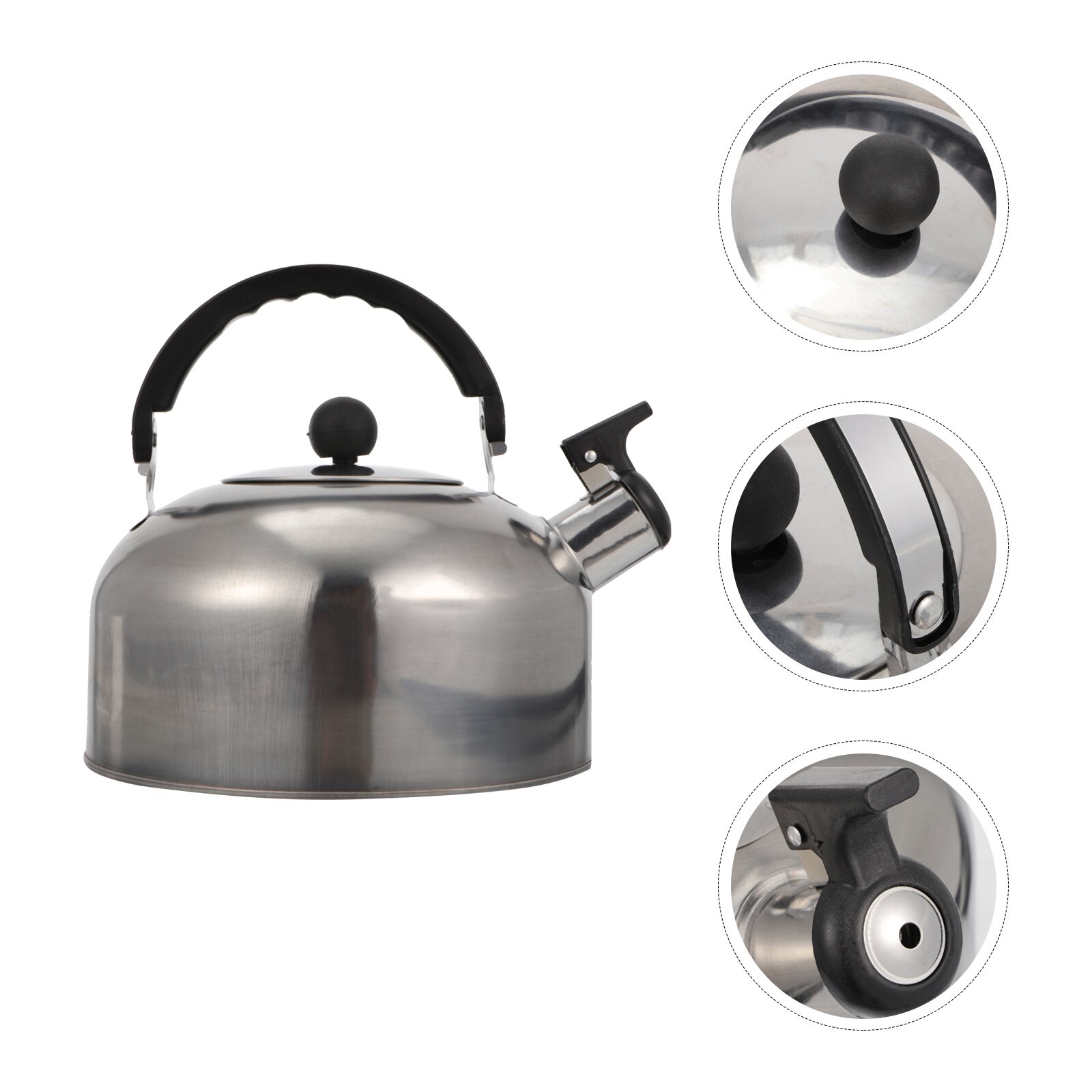 Whistling Fluitketel Hittebestendige Whistling Fluitketel Home Office Waterketel: Silver