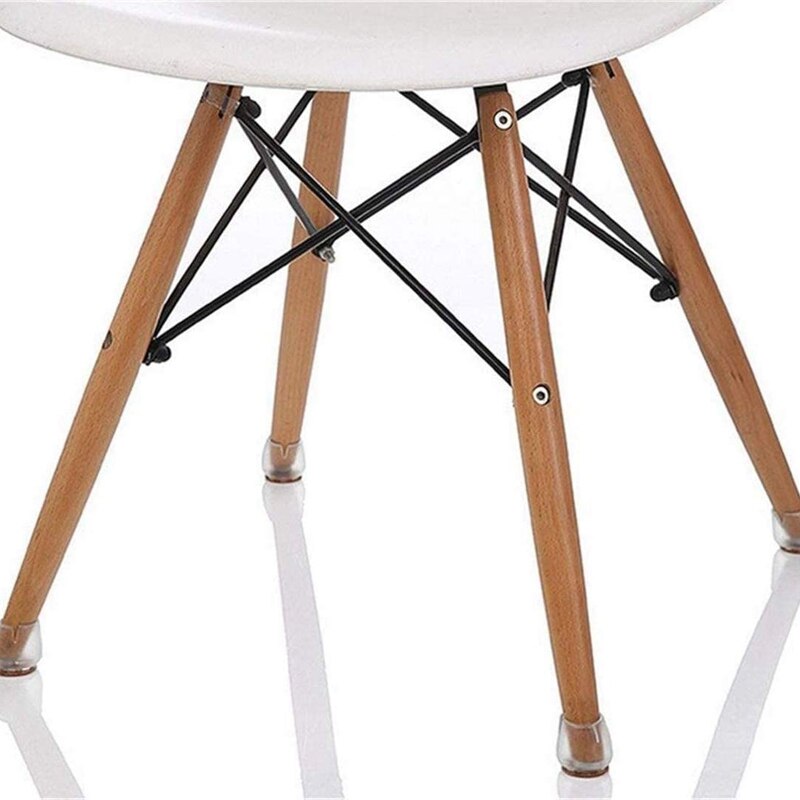Chair Leg Floor Protectors 32Pcs Transparent Clear Silicone Chair Leg Caps Furniture Sliders for Hardwood Floors