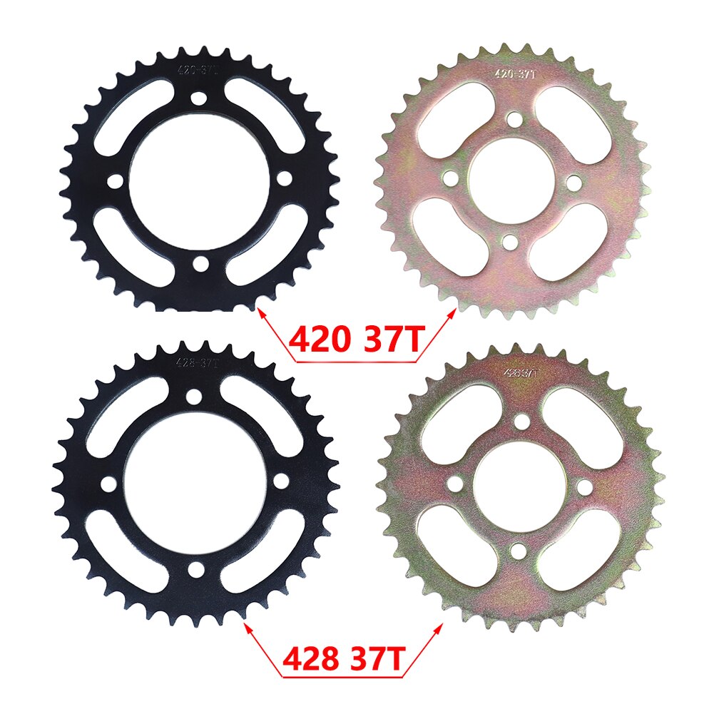 420/428 Chains 37T Motorcycle Chain Sprockets Rear Back Sprocket Cog For 110cc 125cc 140cc Dirt Pit Bike