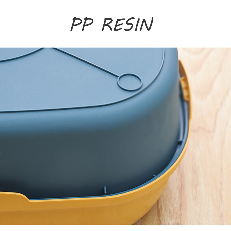 Pet Supplies Cat Litter Box Semi-enclosed with Spoon Shoveling Feces Officer Anti-splashing Cat Litter Box Cat Supplies Cat Box