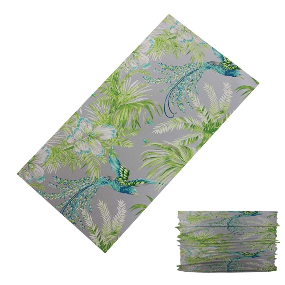 Dessin animé vert plante motif Bandana écharpe tête/visage/masque/cou double usage Tube magique foulard cyclisme en plein air Sport chapeaux: C