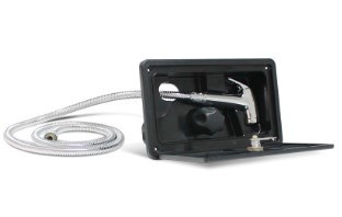 RV Shower With Lock Boat Marine Camper Motorhome Caravan Accessories Box RV External Exterior Shower Camper Accessories: black