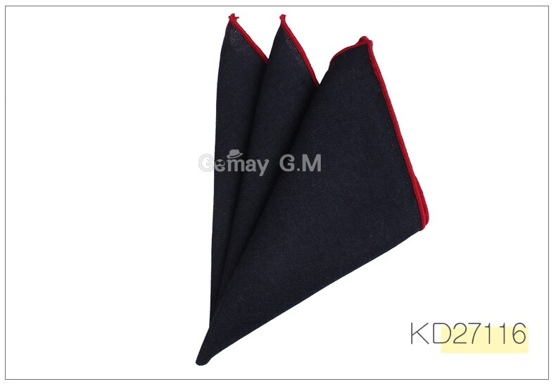 Solid Linen Pocket Square Suits Hanky Candy Color Handkerchiefs Casual Suit Square Handkerchief Towels For Party Scarves: KD27116