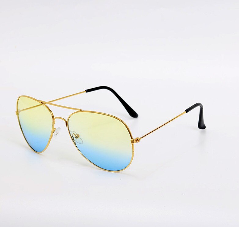 Klasyczne 3026 kolorowe dwukolorowe okulary kolorowe okulary przeciwsłoneczne ocean 3025 okulary przeciwsłoneczne fabryka Hurt: żółty i niebieski