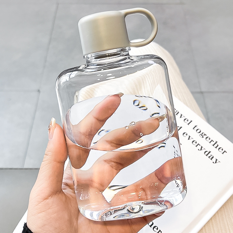 360 ml / 500 ml Tritan-materiaal Waterfles Milieuvriendelijk Duurzaam Schattig Mini Pocket Fles Lekvrije onbreekbare fles: Dark Gray / 401-500ml