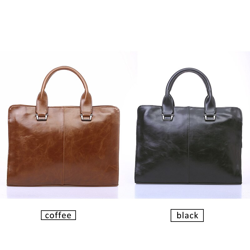 Heren handtas bruin businesstas voor laptop computer aktetas heren retro schoudertas heren documenten opbergtas 13 inch