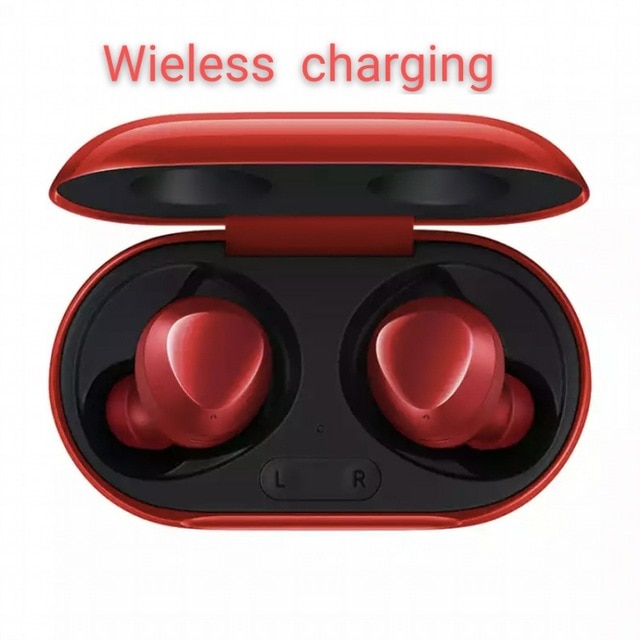 for Sam sung S10 All smart phones，R175 Buds + Plus TWS Bluetooth wireless earphones waterproof touch wireless charging Features: Red 02