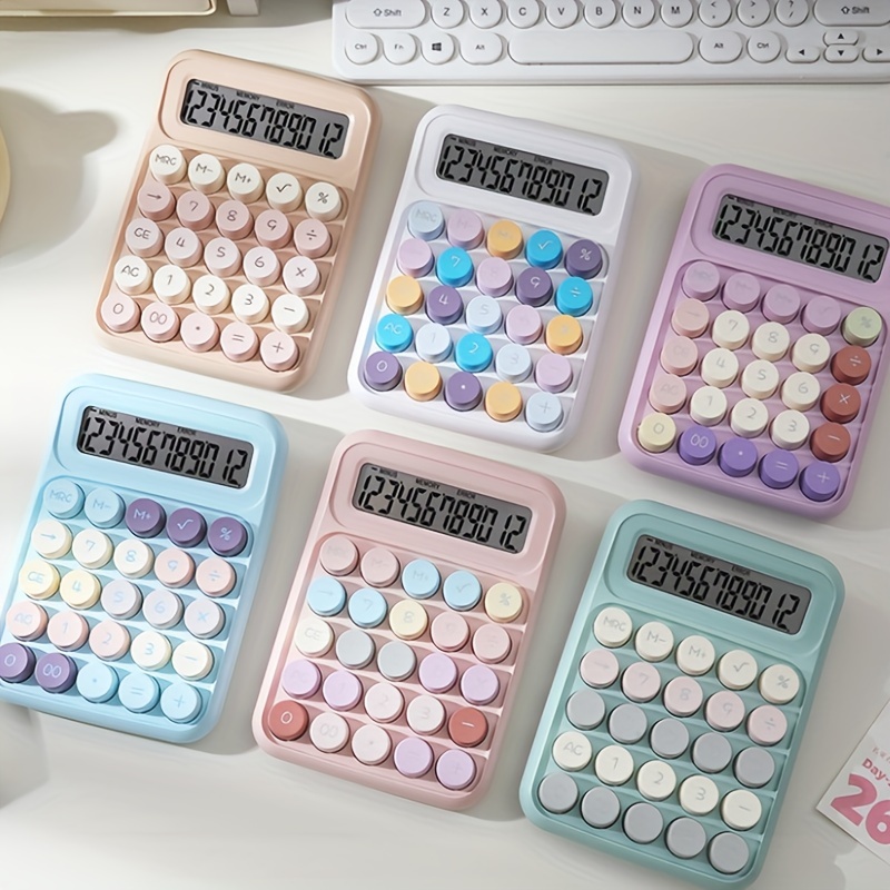 Calculator with Dual Power Supply, 12 Digits, Electronic Calculator, Home, Office, School, Financial, accounting Tools