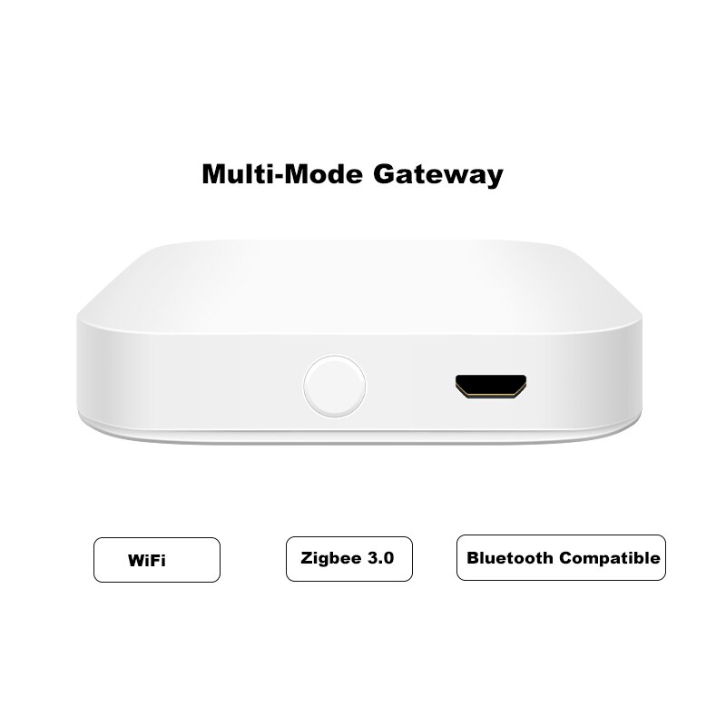 Hapythda Wired/Wireless Gateway Tuya ZigBee 3.0 Smart Hub Gateway Smart Home Bridge App Voice Remote Control Alexa Google Home: MultiMode Gateway