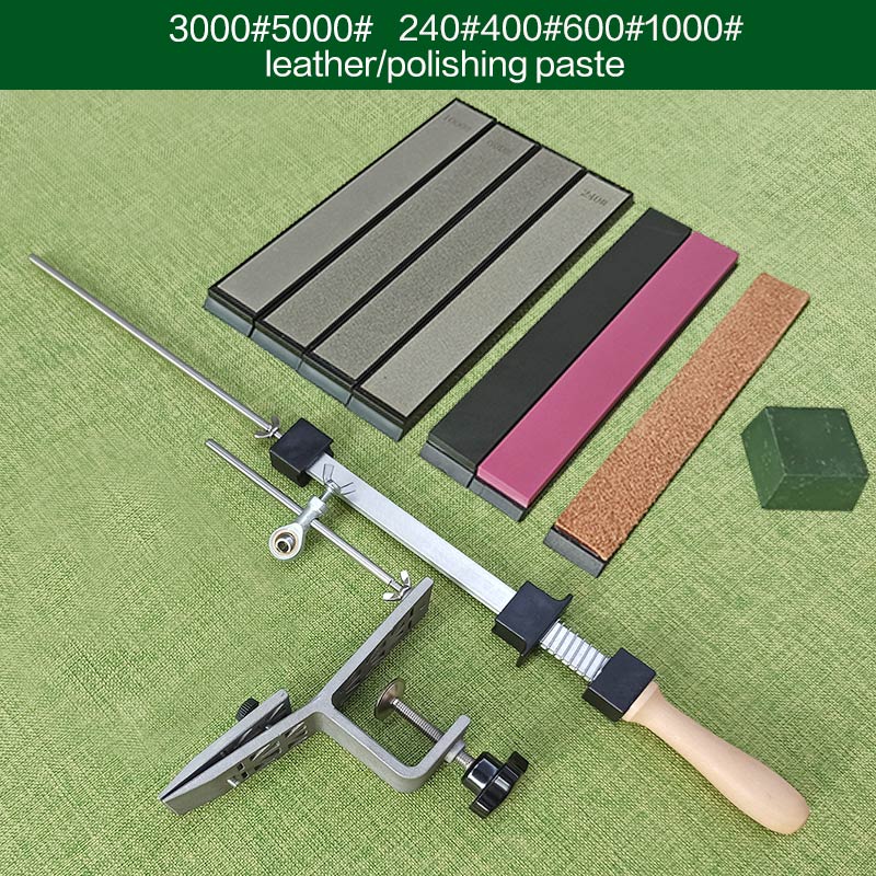 Kitchen Knife Sharpener Whetstone Multifunction Fixed Angle Sharpening System Apex Edge Honing Tools kit: GT 4J 2B