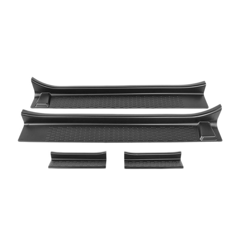 Front Entry Guards Door Sill Plate Protectors for Jeep Wrangler JL + for Jeep Gladiator JT + ABS Door Threshold Bar Stri