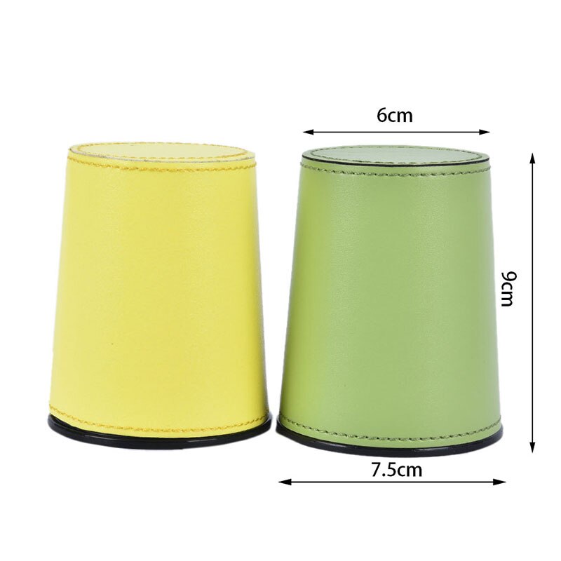5Pcs Dices Pu Leer Flanel Dobbelbeker Bar Ktv Entertainment Dobbelstenen Cup
