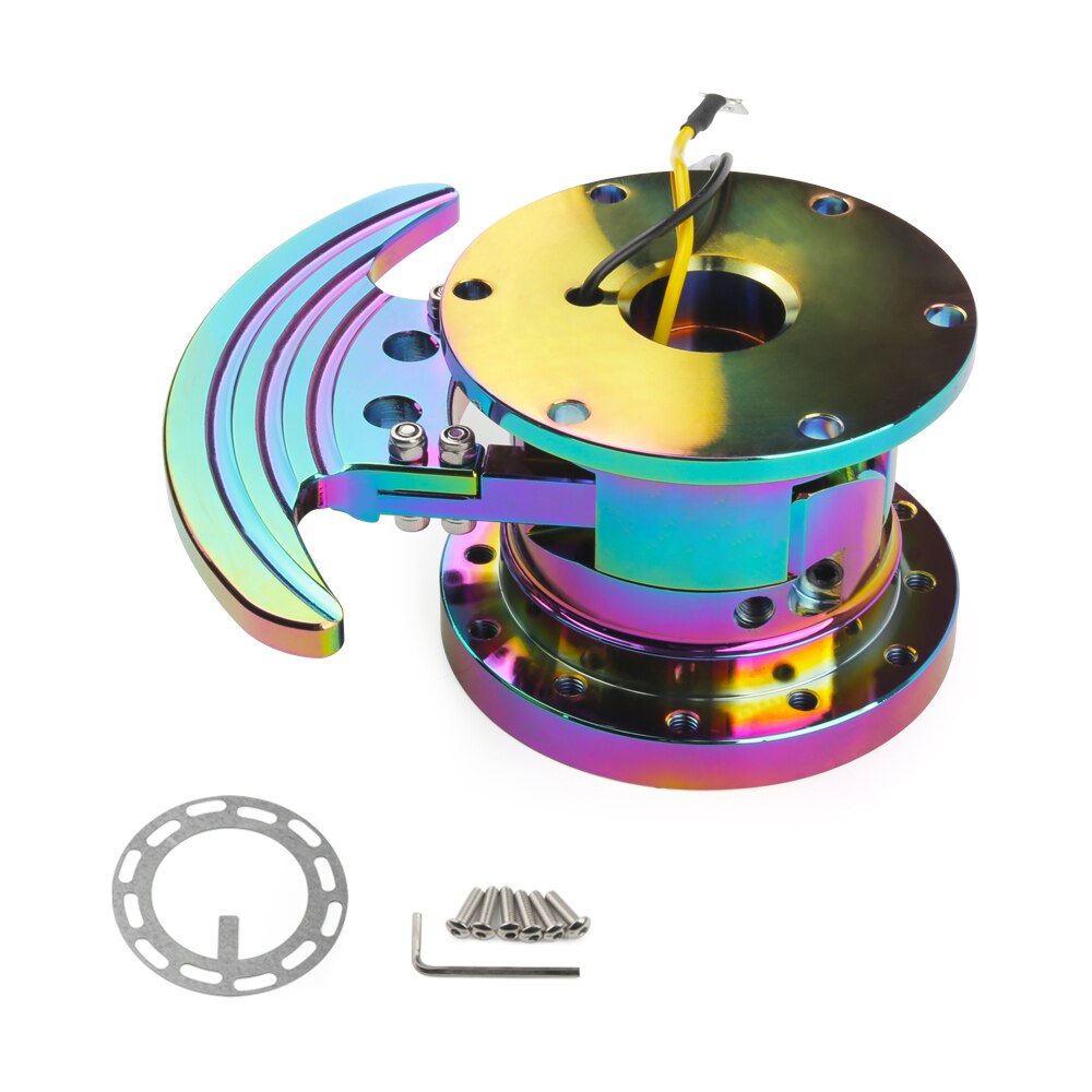 Universal Colorful Racing Steering Wheel Quick Release Hub Kit Adapter Body Removable Snap Off Boss Kit: Pink