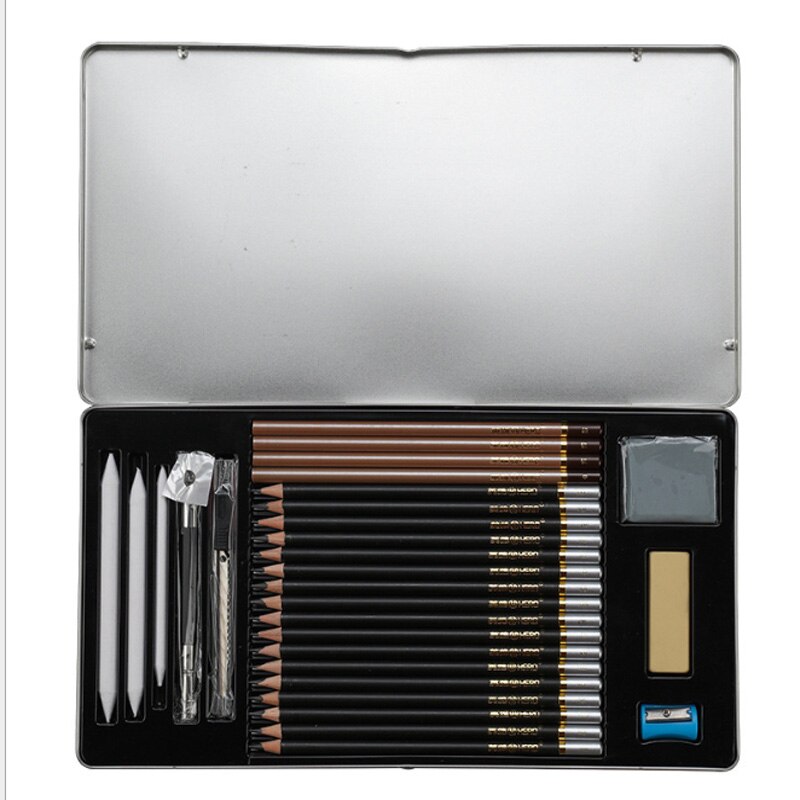 Eisen Kasten skizze bleistift einstellen professionelle skizze zeichnung toolkit holz bleistift bleistift tasche maler schule Schüler skizze kunst suppli: Ursprünglich Titel