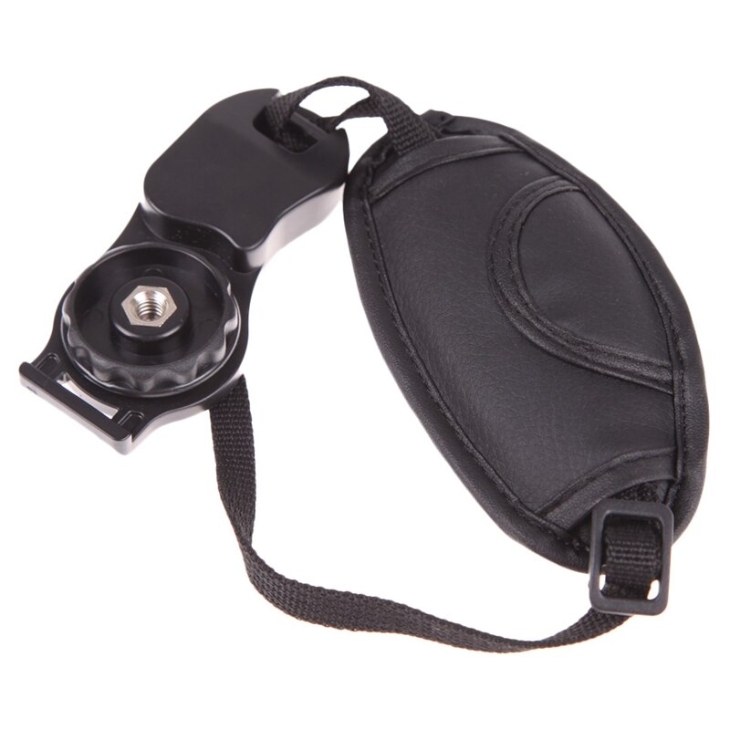 Zwarte Hand Grip Camera Strap Pu Leather Hand Strap Voor Dslr Camera Voor Olympus Canon Eos D800 D7000 D5100 D3200