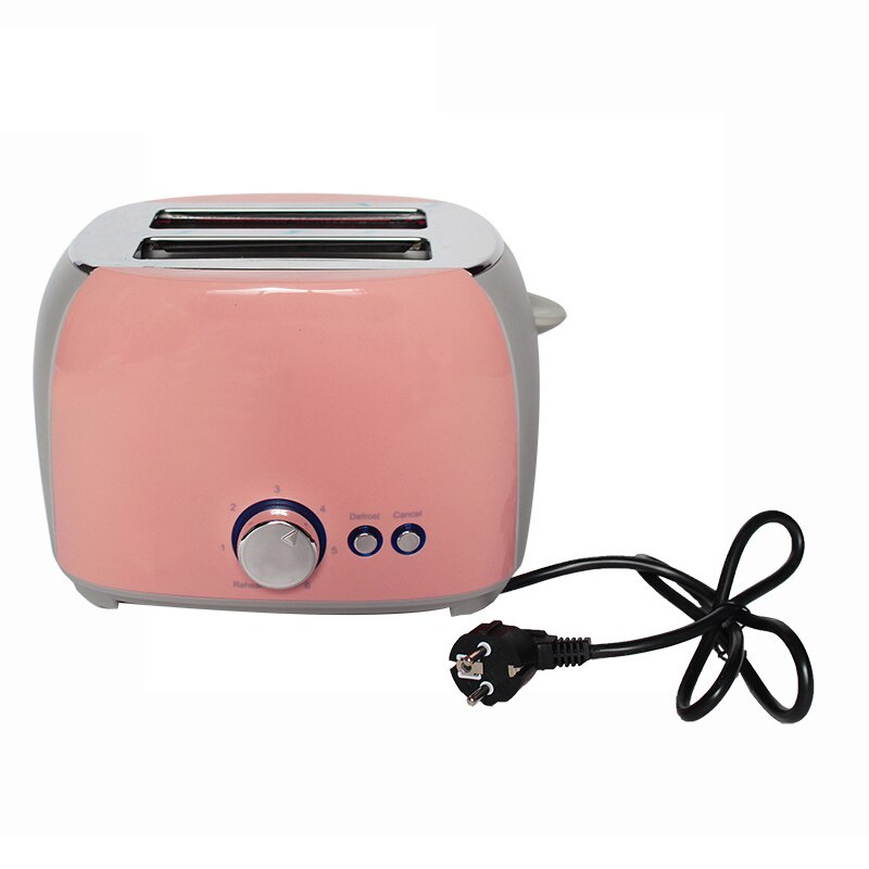 XEOLEO Automatic Toaster Sandwich Maker 2 Slices Breakfast Machine 6 Speeds Baking Cooking Appliances Home/Office Toasters 800W: Pink / AU